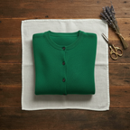 Kasjmier vest met ronde hals en knopen