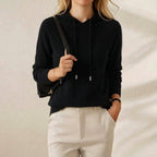 Kapuzenpullover aus Kaschmir mit Kordelzug