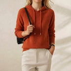 Kapuzenpullover aus Kaschmir mit Kordelzug