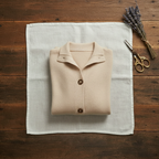 Pull cardigan à col en cachemire