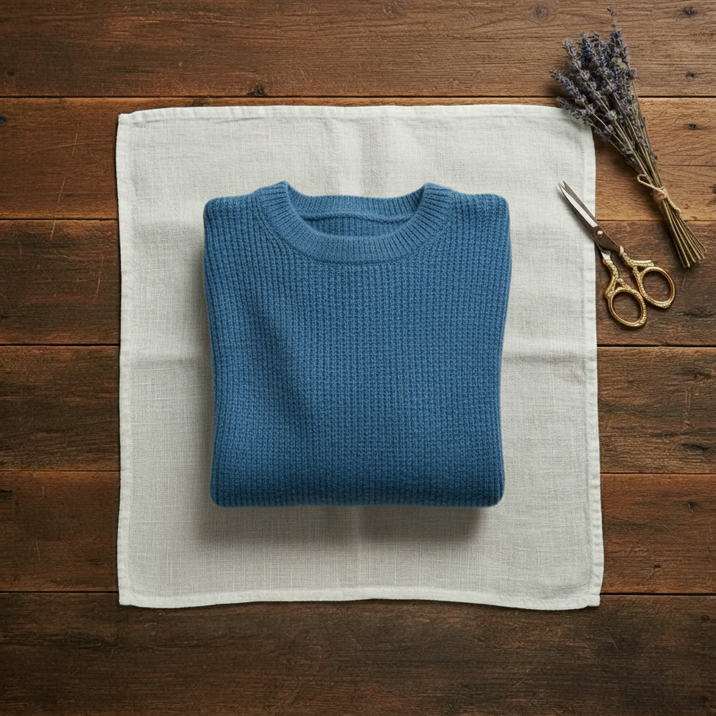 Kaschmirpullover mit Rundhalsausschnitt und gestreiftem Strick