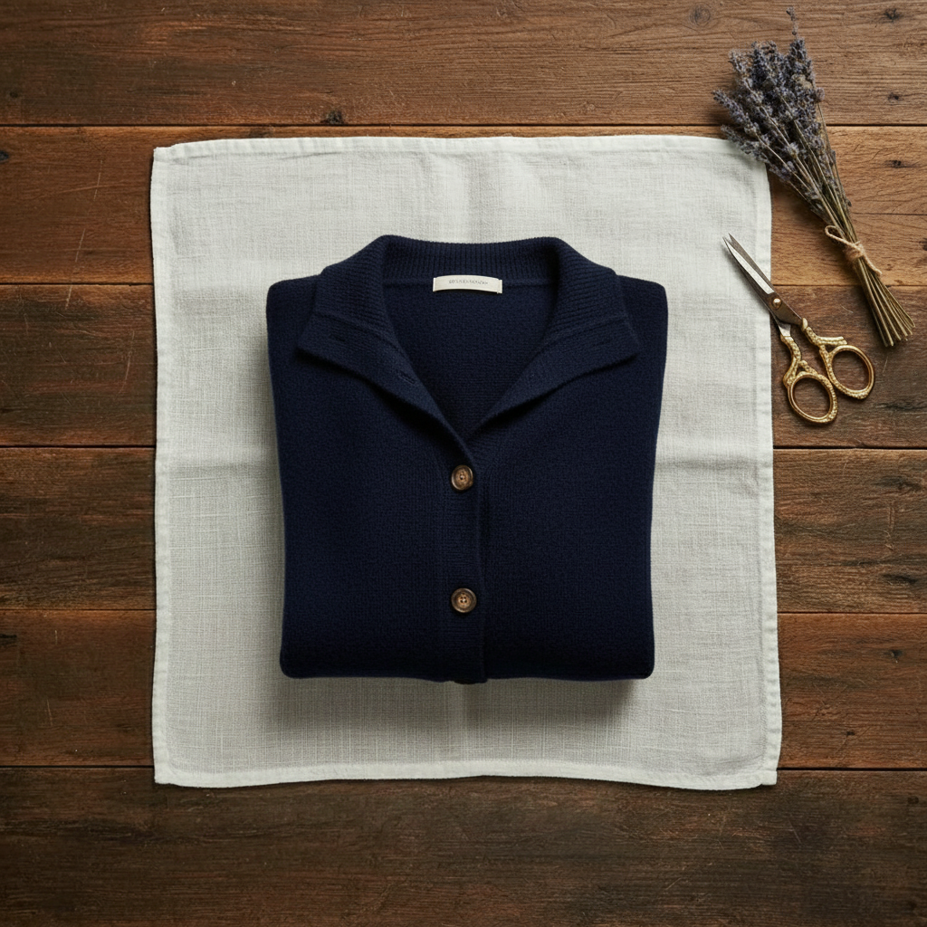 Kasjmier vest met kraag en trui