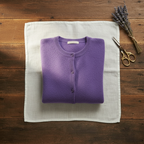 Kasjmier vest met ronde hals en knopen