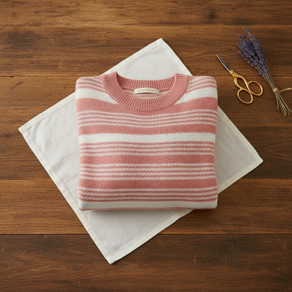 Jersey de cachemira con rayas horizontales