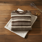 Jersey de cachemira con rayas horizontales