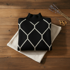 Pull en cachemire à motif chaîne en diamant