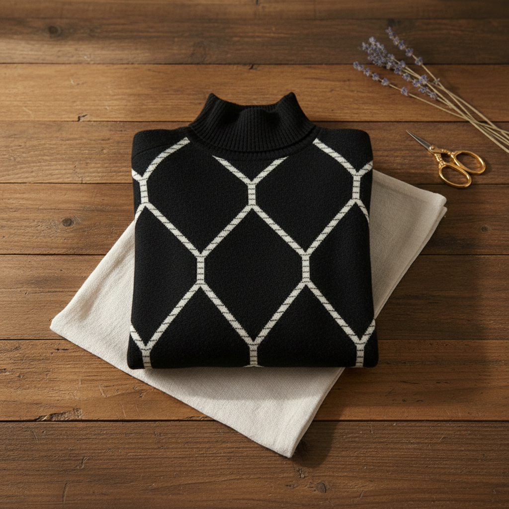 Pull en cachemire à motif chaîne en diamant