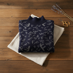 Kaschmirpullover mit F-Muster