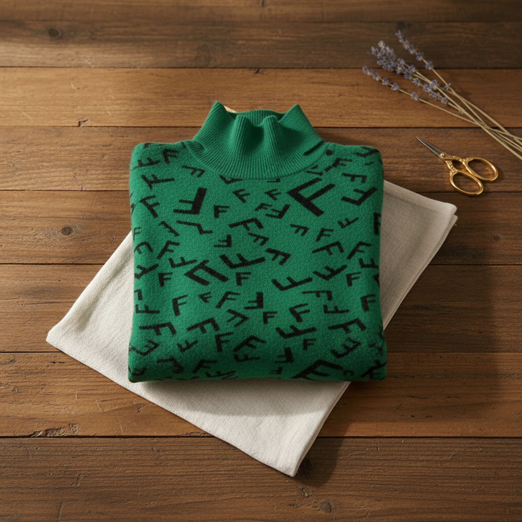 Jersey de cachemira con estampado de F