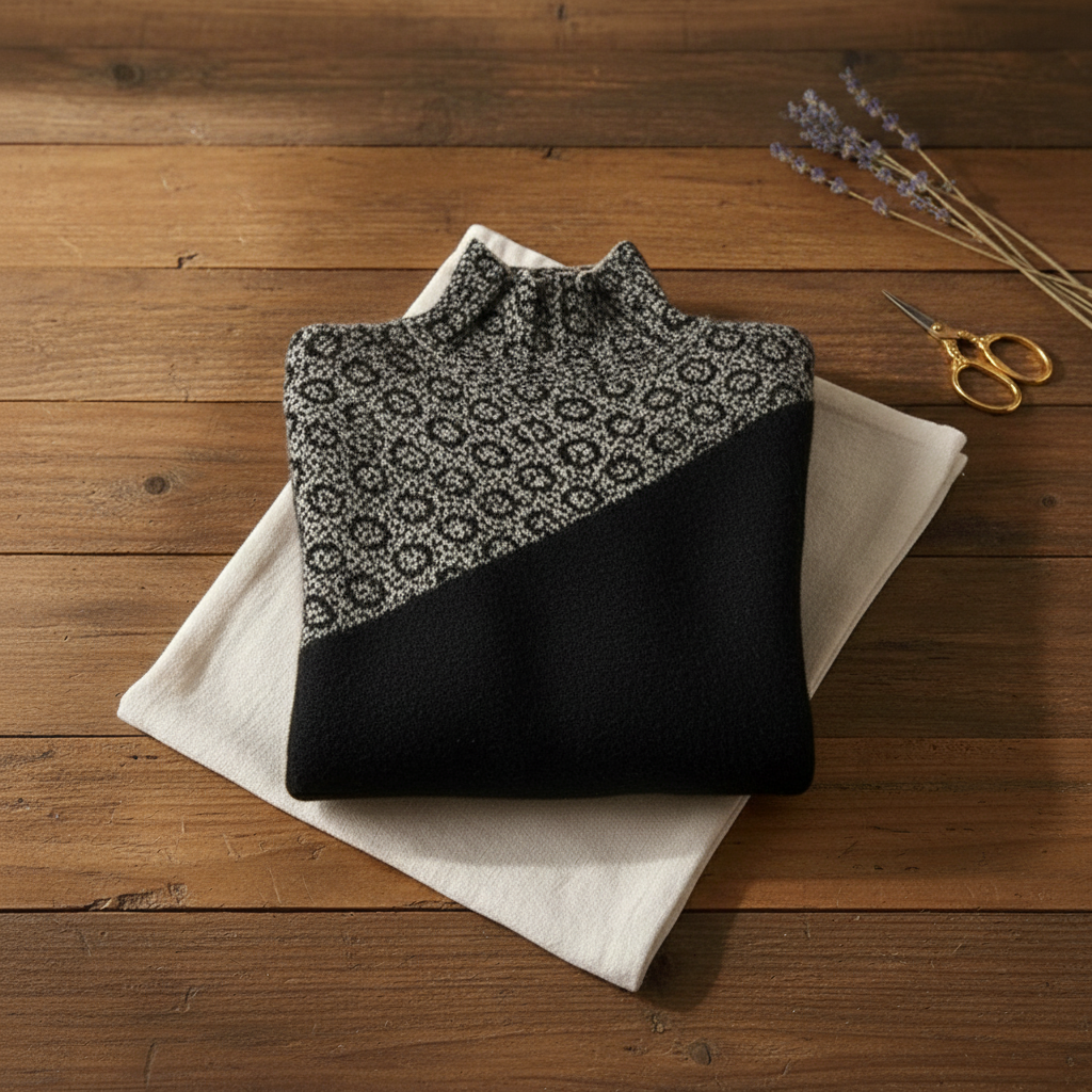 Kaschmirpullover mit Streudruck