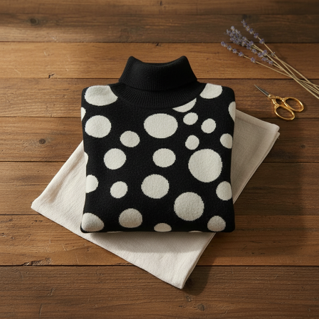 Kasjmier Trui Zwart met Bubbels