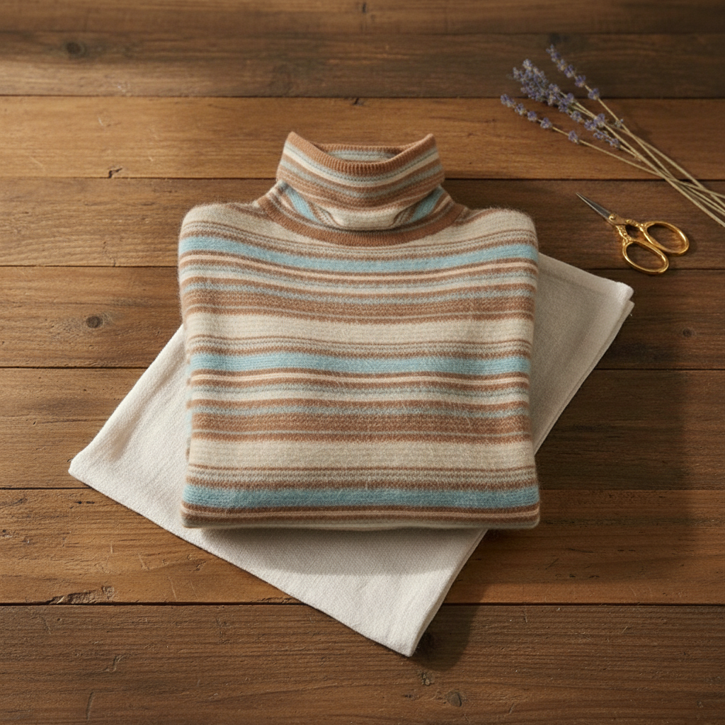 Jersey de cachemira con rayas horizontales