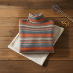 Jersey de cachemira con rayas horizontales