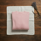 Pull à col rond en cachemire avec tricot rayé