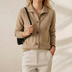 Kasjmier vest met kraag en trui