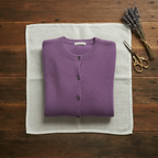 Kasjmier vest met ronde hals en knopen