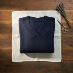 Jersey de cachemira con cuello en V