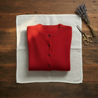 Kasjmier vest met ronde hals en knopen