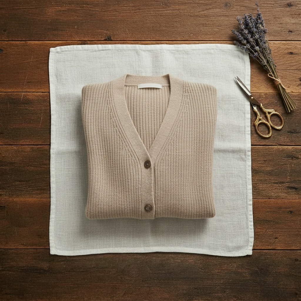 Cardigan long boutonné en cachemire