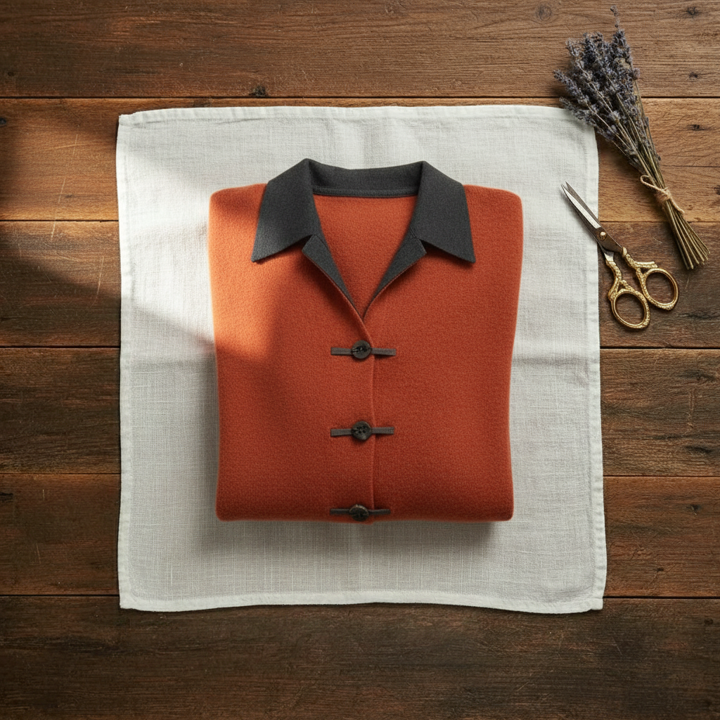 Cardigan à col en cachemire avec boutons à bascule