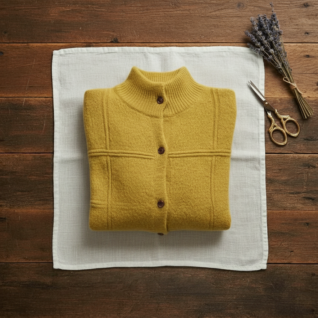 Cardigan en cachemire à col roulé et tricot texturé