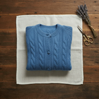 Kaschmir-Cardigan mit Zopfmuster