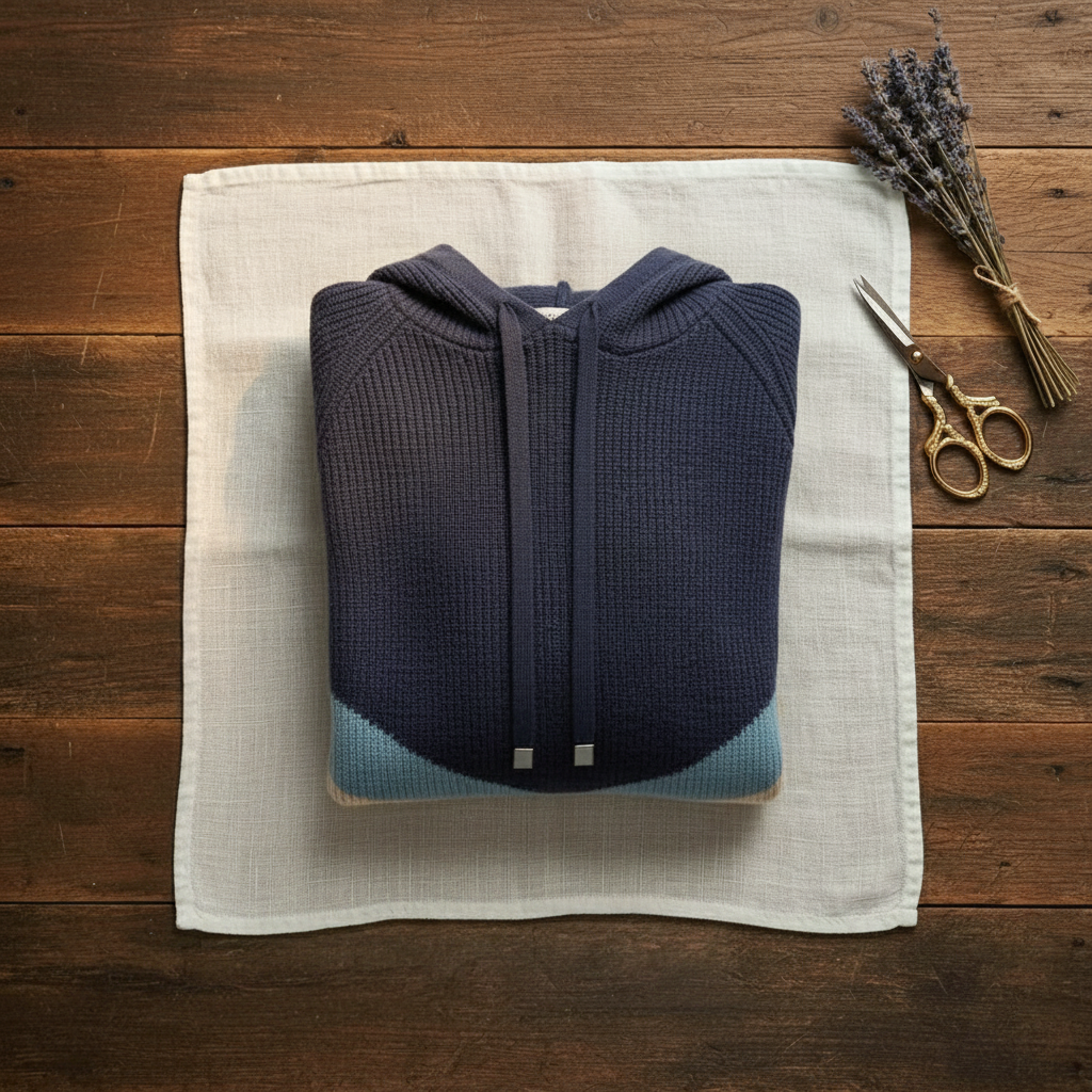 Kapuzenpullover aus Kaschmir mit Farbblockdesign