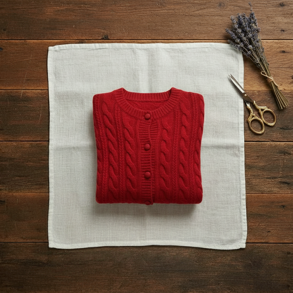 Kaschmir-Cardigan mit Zopfmuster