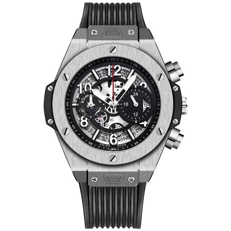 Heren Sport Siliconen Kalender Quartz Horloge II