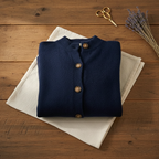 Katoenen Knoopvest met Kraag