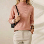 Kasjmier coltrui met gestreepte manchet