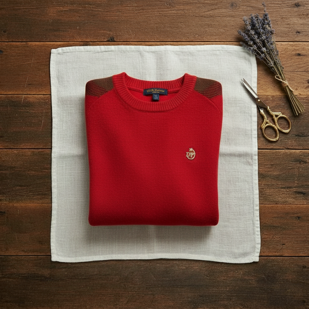 Jersey de cachemir con cuello redondo y manga en contraste