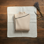 Rollkragenpullover aus Kaschmir mit Kontrastbündchen