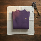 Kaschmirpullover mit Rundhalsausschnitt und Kontrastärmeln